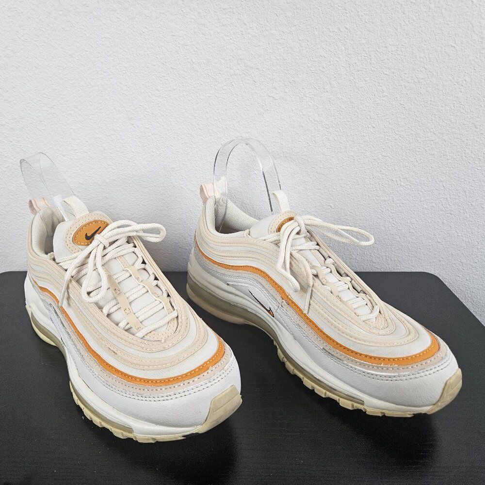 Women's Nike Air Max white and orange